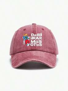 1 Pc  PUERTO RICO Print Washed Baseball Cap Classic Casual Stylish Vintage Soft Sweatband Adjustable Size Lightweight Versatile Dad Hat Suitable Outdoor Sports Daily Wear Party Vacation Families And Friends - DebiiRARMaSOTos - 查看 7