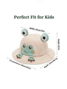 Mũ cho bé hình ếch dễ thương từ 3-36 tháng, mũ xô nhẹ che nắng mùa xuân và mùa thu cho bé đi chơi, mũ chống nắng cho bé trai và bé gái. - 1PC - Xem 10