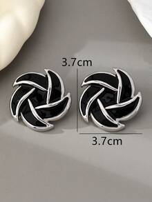 1 Pair Elegant Casual Fashion Versatile Oil Drop Floral Earrings For Women - Flowers - View 6
