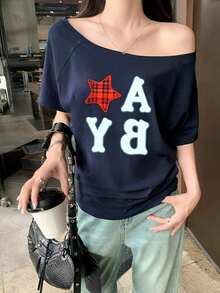 Women T-Shirts - Navy Blue - View 1