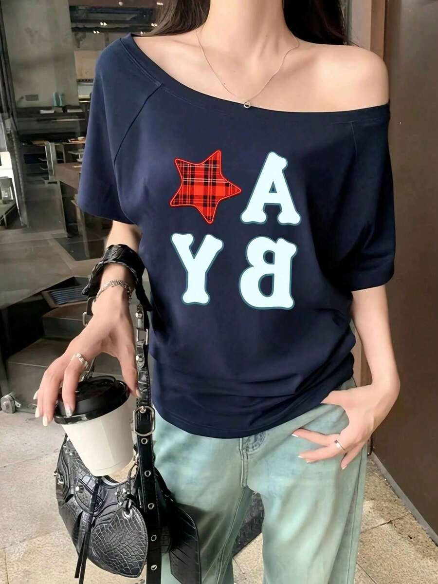 Women T-Shirts - Navy Blue - View 1