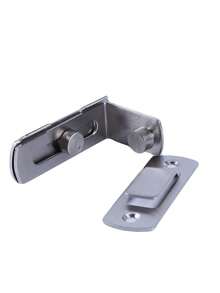 90 Degree Stainless Steel Door Latch, Straight Angle Sliding Door Bolt, Bathroom Folding Insert Lock - Multicolor - View 2