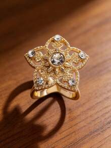 1件装时尚镶嵌水钻丝巾扣环 - 优雅丝巾扣环，适用于丝巾、T恤下摆，多功能时尚配饰，女士穆斯林头巾别针，丝巾固定扣 - 彩色 - 查看 8