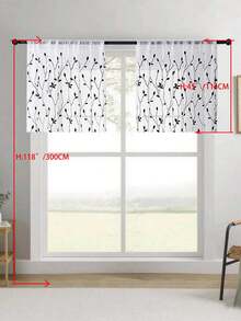 1 tấm rèm voan thêu họa tiết hoa, có khe luồn thanh treo, chống tia UV và thoáng khí, chất liệu polyester, không có lớp lót, thích hợp cho phòng khách, phòng ngủ, phòng ăn. - màu đen - Xem 44