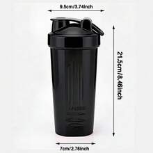 600毫升/20盎司摇摇杯蛋白粉冲调杯，字母A到Z图案水瓶，塑料搅拌杯，健身运动水杯，大容量塑料杯 - 綠色 - 查看 2