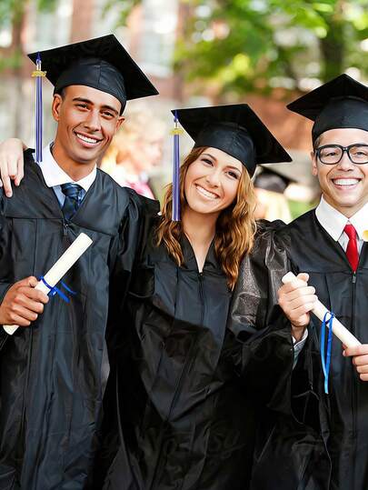 4 piezas - Borlas de graduación 2026, accesorios para birretes de graduación 2026, decoraciones para fiesta de graduación 2026, decoraciones de graduación de secundaria 2026 en azul y blanco