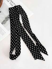 一款优雅的波点缎面长围巾。用途广泛，可搭配包包、衬衫、蝴蝶结、发带、腰带等。这款时尚的长方形围巾适合日常佩戴、参加派对和拍照。 - 彩色 - 查看 4