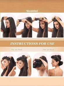 3 pezzi Set di bigodini per arricciare senza calore, bigodini elastici con gancio per creare onde grandi, adatti per tutti i tipi di capelli, bigodini per dormire, per uso domestico e in camera da letto, strumento per acconciature, set di accessori per capelli e strumenti per l'estate, le vacanze e i viaggi - Multicolore - Visualizzare 5