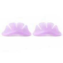 1 par de almohadillas para levantar las pestañas inferiores con varilla elevadora, almohadillas reutilizables de silicona para la permanente de las pestañas inferiores, herramienta profesional para el levantamiento de pestañas (morado y amarillo) - Lila Púrpura - Ver 7