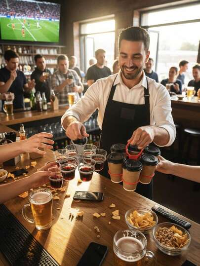 1pc Foldable Beverage Tray With Handle - Portable Drink Carrier For Coffee, Parties & Outdoor Activities. Ideal For Game Day, BBQ, Camping, Picnic, Beach, And Tailgating.