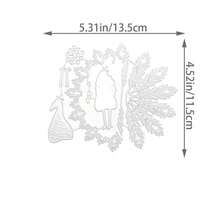 Exquisite Pfau Metall Stanzformen, geeignet für DIY Scrapbooking, Papier Karten, dekorative Handwerkskunst und Präge-Schneiden - silberweiß - Übersicht 8