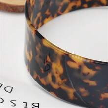 1.5 Inch Wide Tortoiseshell Texture Non-Slip Plastic Retro Headband For Women, Dark Tortoiseshell Texture Hair Band Hair Hoop Hairband - Multicolor - View 6
