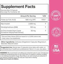 FLO Ovarian Health Support - Hormone Balance For Women, Supplement With DIM, Myo & D-Chiro Inositol, Folic Acid - Supports Healthy Ovulation, Cycle Regularity - 30 Servings - Viên nang hỗ trợ sức khỏe buồng trứng (Gói 3 viên) - Xem 5