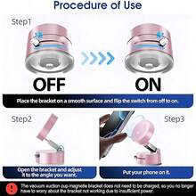 Adjustable Magnetic Car Phone Holder 1pc Magnetic Suction Cup Holder, Suction Cup Base + Magnetic Phone Mount, Foldable Magnetic Phone Holder, Suitable For Home And Car Interior Accessories Spring Easter Gift - Multicolor - View 7