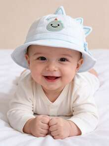 1 chiếc mũ rộng vành thêu hình động vật dễ thương, mũ tai bèo chống nắng ngoài trời hàng ngày mùa hè đi biển. - 1 con vật hoạt hình - Xem 6