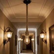 2pcs Handmade Woven Pendant Lights, Rustic Tropical Style, Suitable For Dining Room, Bar, Kitchen, Bedroom (Bulbs Not Included) - TX-mS01 - View 3