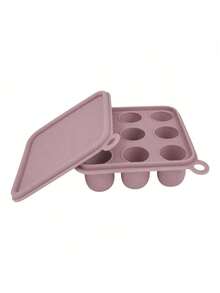 1 pieza Bandeja extra pequeña de silicona de 4 pulgadas para congelar alimentos con tapa, recipientes reutilizables para purés de bebé, apta para juguetes de dentición, no para bandejas. - Multicolor - Ver 16