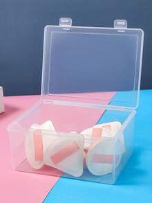 1pc Multi-Functional Transparent Plastic Box - Various Sizes, For Organizing Beads, Crafts, Diamond Painting, Earphones, Cables, Chargers, Small Office Desktop Storage - Clear - View 2