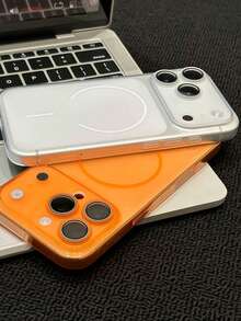 Matte Semi-Transparent Anti-Fall Shock-Proof Soft Case, Minimalist Design With Wireless Charging Magnetic Function, Compatible With Apple 17 Pro Max, 15, 17, 16 Pro, 16, 12, 13, 15 Pro Max, 14, 15, 16 Plus, 17 Air - White - View 5