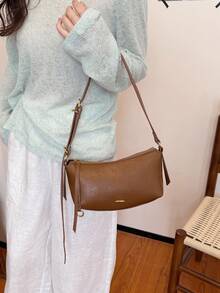 Dedoo Wandering Bag Joker Commuter Large-Capacity Underarm Bag Hand Bill Of Lading Shoulder Slung Female Bag - Brown - View 7