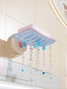 Seifenschale mit Saugnapf, farbige Seifenablage, bohrerfreier Badezimmer Seifenhalter. Geeignet zum Aufbewahren von Shampoo, Zahnbürste, Seife usw., eine luxuriöse Ablaufseifenablage für den Badezimmerschrank. Effiziente Drainage. Geeignet für das ganze Jahr. Ein ideales Geschenk zu Weihnachten, Halloween, Heiligabend und Geburtstagen. - Verschiedenfarbig - Übersicht 3