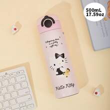 Miniso Sanrio Hello Kitty 316 Stainless Steel Thermal Cup 500ml/17.59oz,One-Touch Pop Lid,Daily Water Cup,Ideal Birthday Gift (1 PC) - Multicolor - View 9
