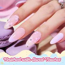 Beetles Pink Gel Polish - Strawberry Milk Light Pink Pastel Nail Polish, Same Color Same Bottle, Long Lasting Soak Off UV LED Nail Art, Spring Manicure Salon Gifts For Her - 春日薰衣草馬卡龍的滋味 - 查看 4