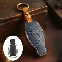 1pc Genuine Leather Key Fob Cover/Case Suitable For GLK, E-Class, C-Class, R350, Old GL, E-Class, GLC - one-size - View 10