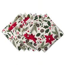 DII 100% algodón Lavable a máquina Cena y día Festivo Mantel Woodland Christmas Napkin 1 6 - Navidad en el bosque - Ver 8