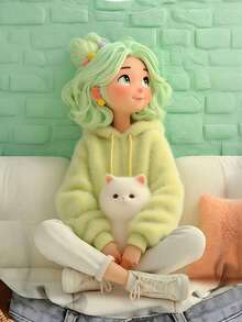 女士夏季休闲圆领短袖简约T恤 - 彩色 - 查看 6