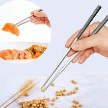 EKOSECRET Questo set portatile di posate in acciaio inossidabile, comprendente un cucchiaio e bacchette, è riutilizzabile e perfetto per picnic e campeggi all'aperto. Questo set di posate minimalista in stile cinese è un regalo ideale per studenti, amici o per l'uso domestico. - Argento - Visualizzare 10