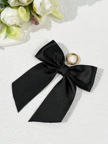 1pc Women's Solid Color Casual Sweet Bow Decor Accessory, Round Ring Open Key Chain, Bag Charm, Suitable For Matching Outfits, Decorating Bags, Applicable For Any Occasion - Multicolor - View 9