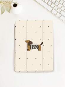 1个可爱小狗波点图案平板电脑保护套，兼容iPad 10.2英寸（2021/2020款，第十/九/八代，A16芯片）、11英寸（第十一代，2025款）、三星Galaxy Tab A8 10.5英寸（2022款），带笔槽，支持自动睡眠/唤醒功能。 - 彩色 - 查看 3