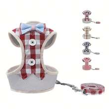 Pet Dog And Cat Harness Vest, Comfortable Mesh Dog Harness And Leash Set - Breathable, Reflective, Adjustable Size Pet Vest - Perfect For Puppies And Kittens - 紅色的 - 查看 3