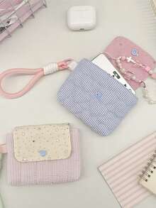 1 Stück süße gesteppte CCD Kamera Tragetasche, tragbare Reise Kamera Schutzhülle, tragbare Kopfhörer Tasche, kleine Kamera Tasche, Reise Organizer, Sternenmuster Kamera Tasche, süße Münztasche, Mini Kosmetiktasche, Lippenstift Tasche, Make-up Tasche, Schmuckorganizer, Kopfhörer Tasche, Mini Aufbewahrungstasche, multifunktionaler Schlüsselhalter, Münztasche, Kartenetui, Mode Geldbörse, Kartenetui, Geschenk zum Jahrestag, Geburtstagsgeschenk, Geschenk für Büromitarbeiter - Verschiedenfarbig - Übersicht 5