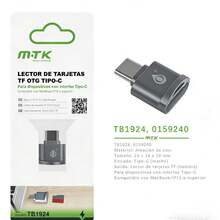 Lector de Tarjetas TF OTG Tipo-C MTK TB1924 Plata, Aleación de Zinc, Compatible con MacBook/ 15 o Superior - Ver 5