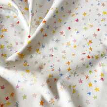 1 Yard Rainbow Cartoon Star Print Cotton Fabric, Soft Breathable Quilted Cloth, Suitable For Garment Making, Bags And DIY Sewing Projects, Sold By The Yard - Colorful Stars - View 8