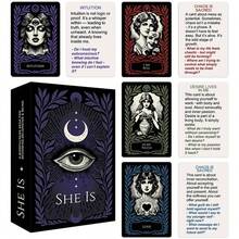 1 套【SHE IS 情绪疗愈卡牌游戏】——女性自我发现卡牌游戏、心理健康工具、正念礼盒套装，包含 120 个疗愈提示卡 - 彩色 - 查看 2