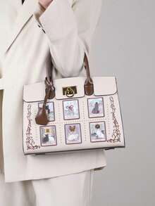 Fashionable Luxury 2025 Women's Tote Bag, High-Capacity Premium Handbag, Elegant & Graceful Ladies Shoulder Bag With Exquisite Cat Design, Suitable For Work - Nhiều màu - Xem 6