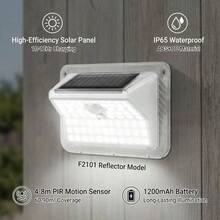 Outdoor Solar Lights, LED Solar Security Lights, Solar Powered, Automatic Sensor (Dusk To Dawn), Equivalent To LED Floodlight, Waterproof And Dustproof, Suitable For Patio, Balcony, Garage, Garden, Fashionable Design, Battery Life 10-12 Hours, Light Up Your Way Home. - 太陽能充電壁燈 - 查看 1