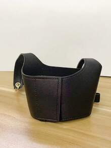 1pc Adjustable Cup Sleeve, Hook And Loop Design, Reusable, PU Leather Portable Bag, Insulated Beverage/Coffee Cup Holder - Multicolor - View 9