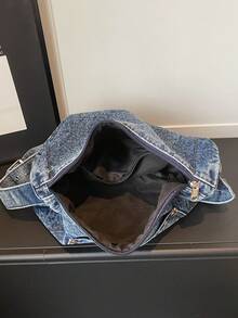 Women's New Fashion Versatile Dumpling Shaped Large Capacity Crossbody Bag - Blue - View 5