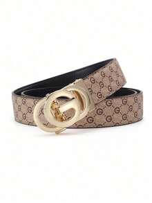 Men's Automatic Buckle Alloy Letter G Patterned Belt, High-End Luxury Style, Suitable For Party Occasions And Matching With High-End Attire, Business Casual Men's Belt - Multicolor - View 6