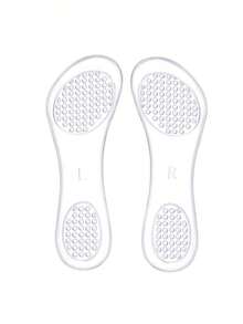 1 Pair Women's Self-Adhesive Transparent Shock-Absorbing 3/4 Length High Heel Insole, Washable Shoe Accessory For Comfortable Walking - 無色 - 查看 6