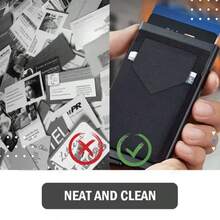 Pop-Up ID Card RFID Wallet, Compact Aluminum Metal Protective Case, Smart Quick Release Storage Pouch, Unisex - Multicolor - View 3