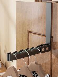 1pc Fashionable Metal Over-The-Door Hook, 90° Foldable Multi-Functional Door Hanger, Clothing Storage, Easy Installation Hidden Storage, Versatile Wall Hook | Minimalist Design | Foldable Compact Design, Garment Hanger - View 9