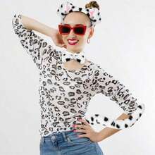 2026 Dalmatian Ear Headband, Plush Realistic Animal Ear Cosplay Accessory, Fresh And Sweet - View 7