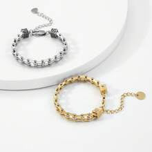 1pc Biker Jewelry Stainless Steel Colorful Vacuum Plated 7mm Wide Mini Handmade Bike Chain Bracelets With Adjustable Extra Chain,New Daily Wear Birthday Gift For Wife Or Girlfriend. - 7mm Adjustable Bicycle Chain - View 8