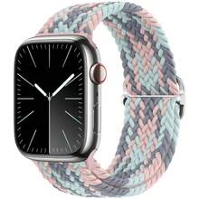 Woven Nylon Watch Strap For Apple Watch Band 44mm 40mm 45mm 49mm 41mm 38mm 46mm Sliding Buckle Type I_Watch Series SE 7 3 6 8 9 11 10 Ultra 2 Lightweight Replacement Strap - Multicolor - View 31