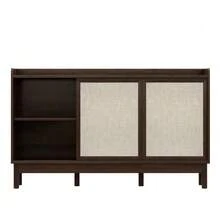Sideboard, Sliding Doors, Double Drawers, Suitable For Living And Dining Rooms, Multifunctional Storage Furniture. - 駝色 - 查看 8